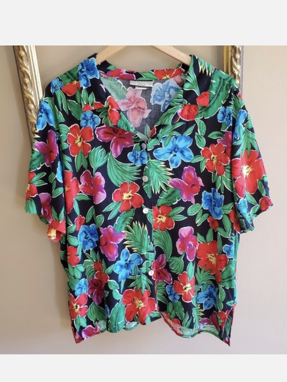 Vintage Hawaiian Floral Tee sz XL